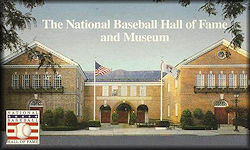 Picture of the Major League Baseball Hall of Fame building in Cooperstown, New York.